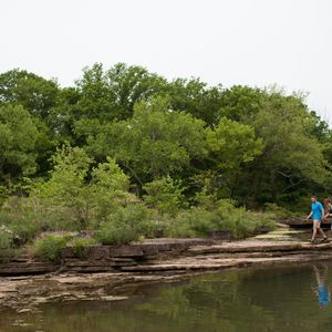 Step along the rocky stairs at Osage Hills State Park. Photo by Rebekah Morrow.