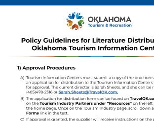 Oklahoma Tourism Information Centers - Guidelines & Materials for Literature Distribution