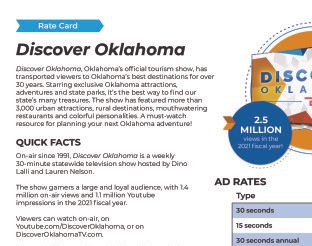 Discover Oklahoma Rate Card