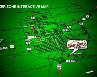 View Map to Lazer Zone Family Fun Center