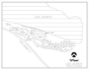 View Map of Lake Murray Marietta Landing Campground