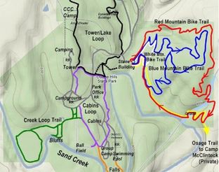 View Osage Hills State Park Trail System Map
