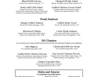 View Daily Grill Gluten Free Lunch Menu