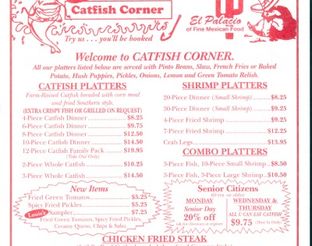 View Louie's Catfish Corner and El Palcio's menu.