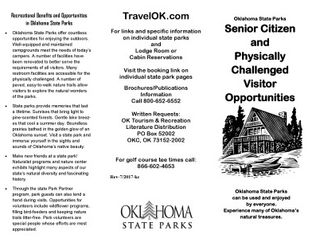 Senior Citizen & Physically Challenged Visitor Opportunities
