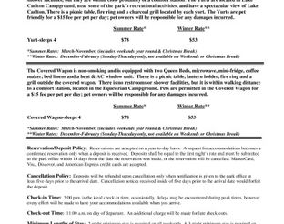 RCSP Yurt & Covered Wagon Rates