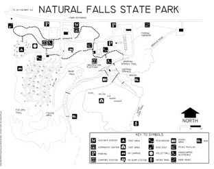 Natural Falls State Park Map Natural Falls State Park | TravelOK.  Oklahoma's Official 