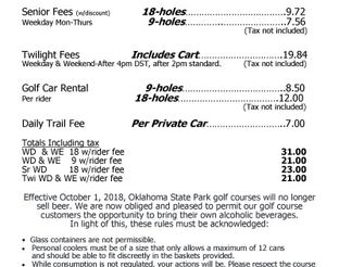 Grand Cherokee Golf Course rates