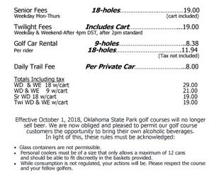Sequoyah Golf Course Rates