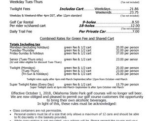 Lake Murray Golf Course Rates