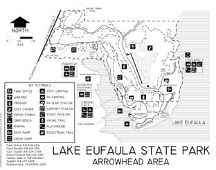 View Arrowhead Area at Lake Eufaula State Park Map