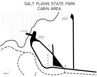 View the cabin area map at Salt Plains.