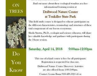 Lichens and Mosses on Trees Class: April 14, 2018