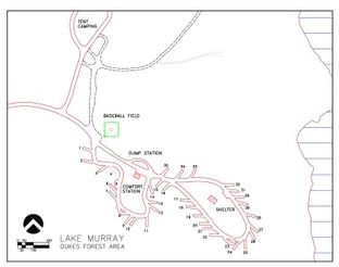 View Map of Lake Murray Dukes Forest Campground