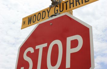 A street in Okemah was named for the famous Oklahoman Woody Guthrie.