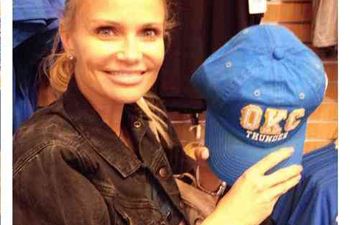 Broken Arrow native and Oklahoma City Thunder fan, Kristin Chenoweth, stops in Oklahoma City to do some Christmas shopping in 2011.