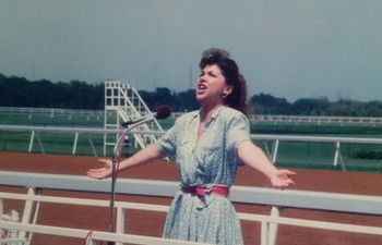 Jody Miller performs the National Anthem at Remington Park in Oklahoma City. Jody served as "The Official Voice of Remington Park" in the 1980's.