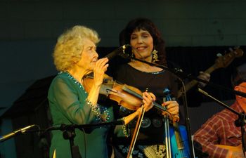 Jana's mother, Bette Hopper and Jana Jae at the American Heritage Music Festival in Grove, Oklahoma in 2012