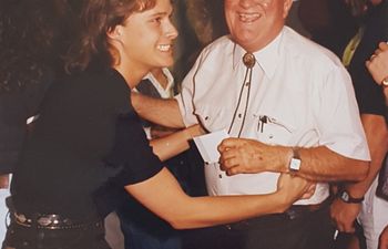 Bryan White with his Grandfather, Wilford in 1995. 