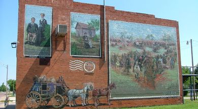 1891 Land Run Mural