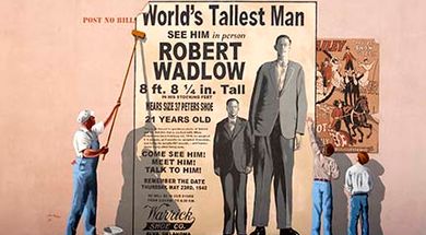 World's Tallest Man Mural