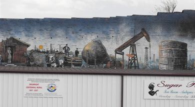 Oil Patch Collage Mural