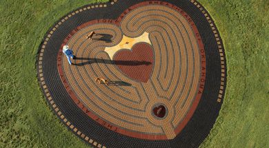 Heart in the Park Labyrinth