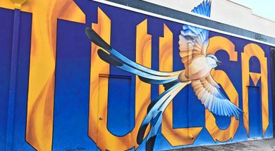 Tulsa Scissor-Tailed Flycatcher Mural