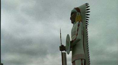Giant Statue of Chief Standing Brave