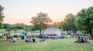 OKM Festival goers enjoy a jazz concert under the stars.