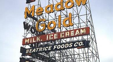 Meadow Gold Sign