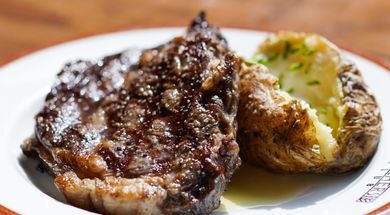 Steak and potatoes at The Ranchers Club bring comfort food to an elevated level. Photo by Laci Schwoegler/Oklahoma Tourism.