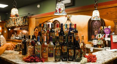 Peruse Whispering Meadows' impressive selection of locally-created wines with labels you'll want to collect. Photo by Laci Schwoegler/Oklahoma Tourism.