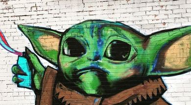 Ada Baby Yoda Mural