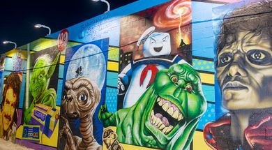 80s Pop Culture Mural