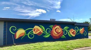 Jeans N' Roses Mural