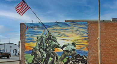Raising the Flag on Iwo Jima Mural