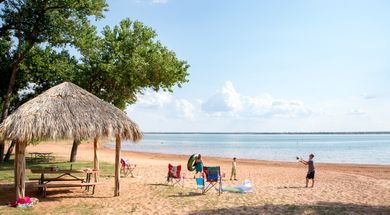 Take a beach vacation without leaving Oklahoma during a visit to Foss State Park. Photo by Lori Duckworth/Oklahoma Tourism.