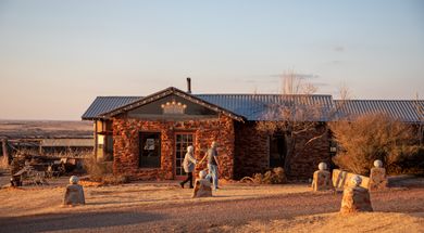 Housed in a historic country club, White Dog Hill in Clinton is a rustic, romantic dining destination known for its spectacular views. Photo by Lori Duckworth/Oklahoma Tourism.