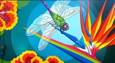 Dragonfly in Paradise Mural