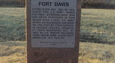 Fort Davis Historic Site Marker