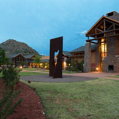 Quartz Mountain State Park near Lone Wolf overlooks Lake Altus-Lugert.