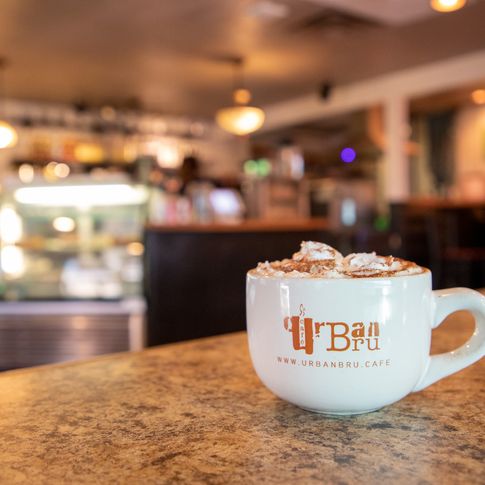 Partake in a foamy cup of coffee served at Urban Bru Kitchen in Guymon.