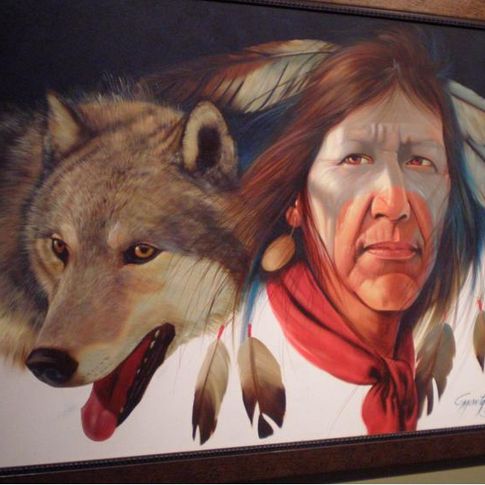 One of the many original works of art on display at the Seminole Nation Museum in Wewoka.