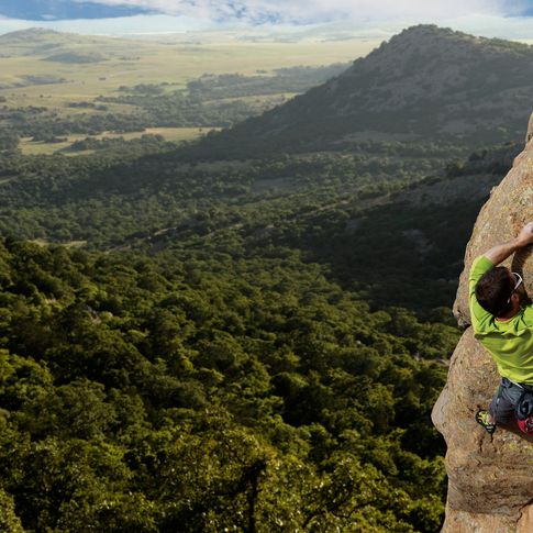 Embark on an extreme Oklahoma adventure by climbing Mount Scott in Lawton.