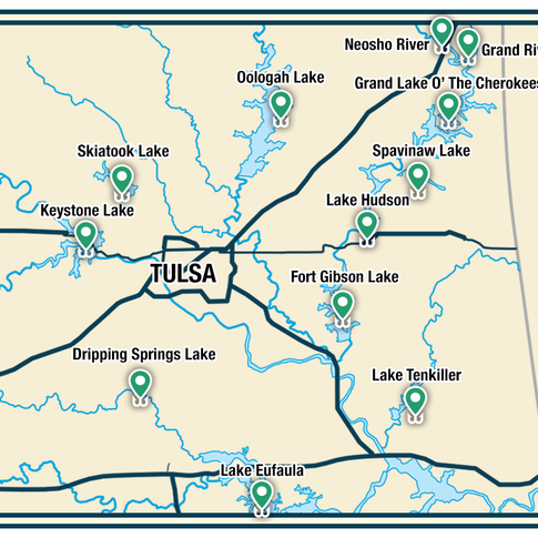 Fish along the Oklahoma Fishing Trail Northeastern Loop.