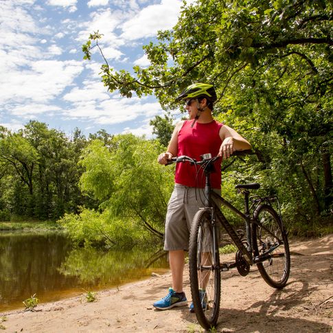 The Turkey Mountain Urban Wilderness Area in Tulsa is located just west of the scenic Arkansas River.