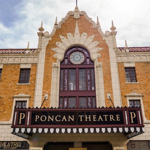 The historic Poncan Theatre was originally a 1927 Vaudeville house and movie palace.