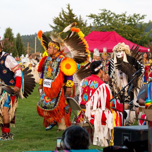 Visitors can watch traditional Native American dance at the Choctaw Labor Day Festival.