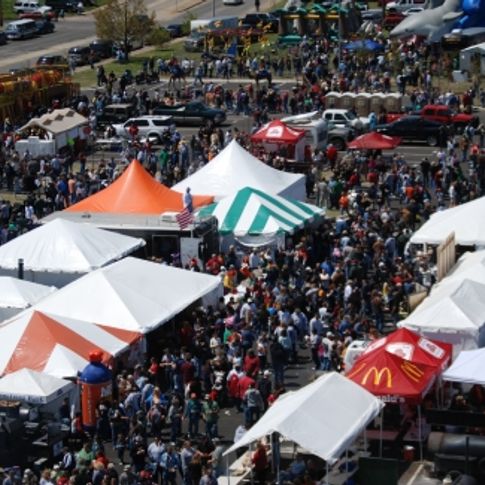 Thousands of visitors pack the streets during Muskogee's annual Exchange Club Chili & BBQ Cook-Off to sample chili, baked beans, brisket and pork spare ribs drenched in barbecue sauce.
